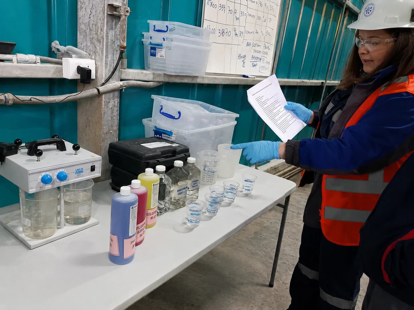 Calibración de equipos de medición para análisis de calidad del agua industrial, sur de Chile